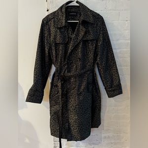 London Fog leopard trench / raincoat